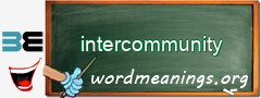 WordMeaning blackboard for intercommunity